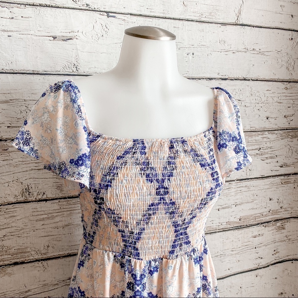 Altar’d State Women's Pink Blue Floral Dress - Picture 2 of 5